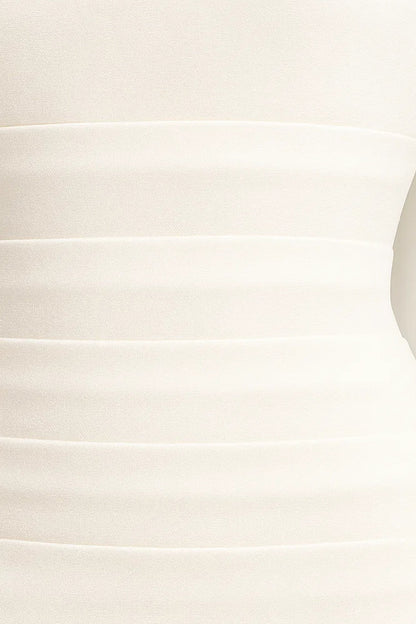 Strapless Avondjurk | Elegante Lange Snit met Sjaaldetail | Lichtgewicht en Ademend