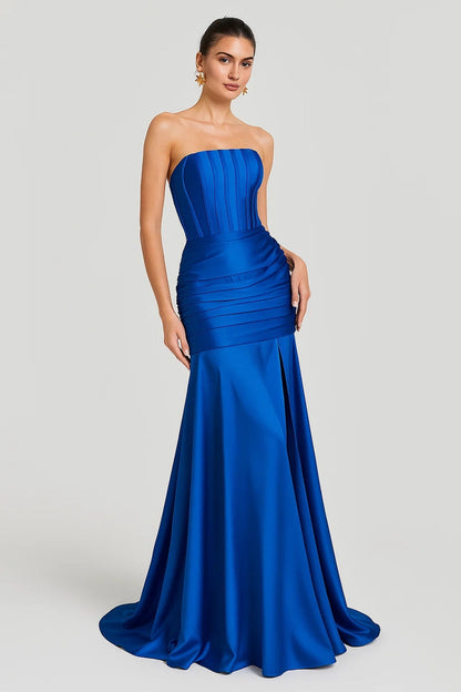 Strapless Galajurk | Getailleerde Pasvorm met Plooidetail | Elegant en Vloeiend