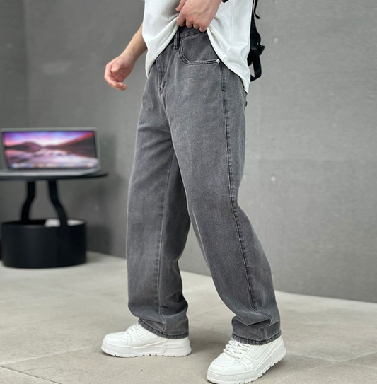 Sven - Heren Jeans Baggy Fit Denim Stijl met Stoere Wassing