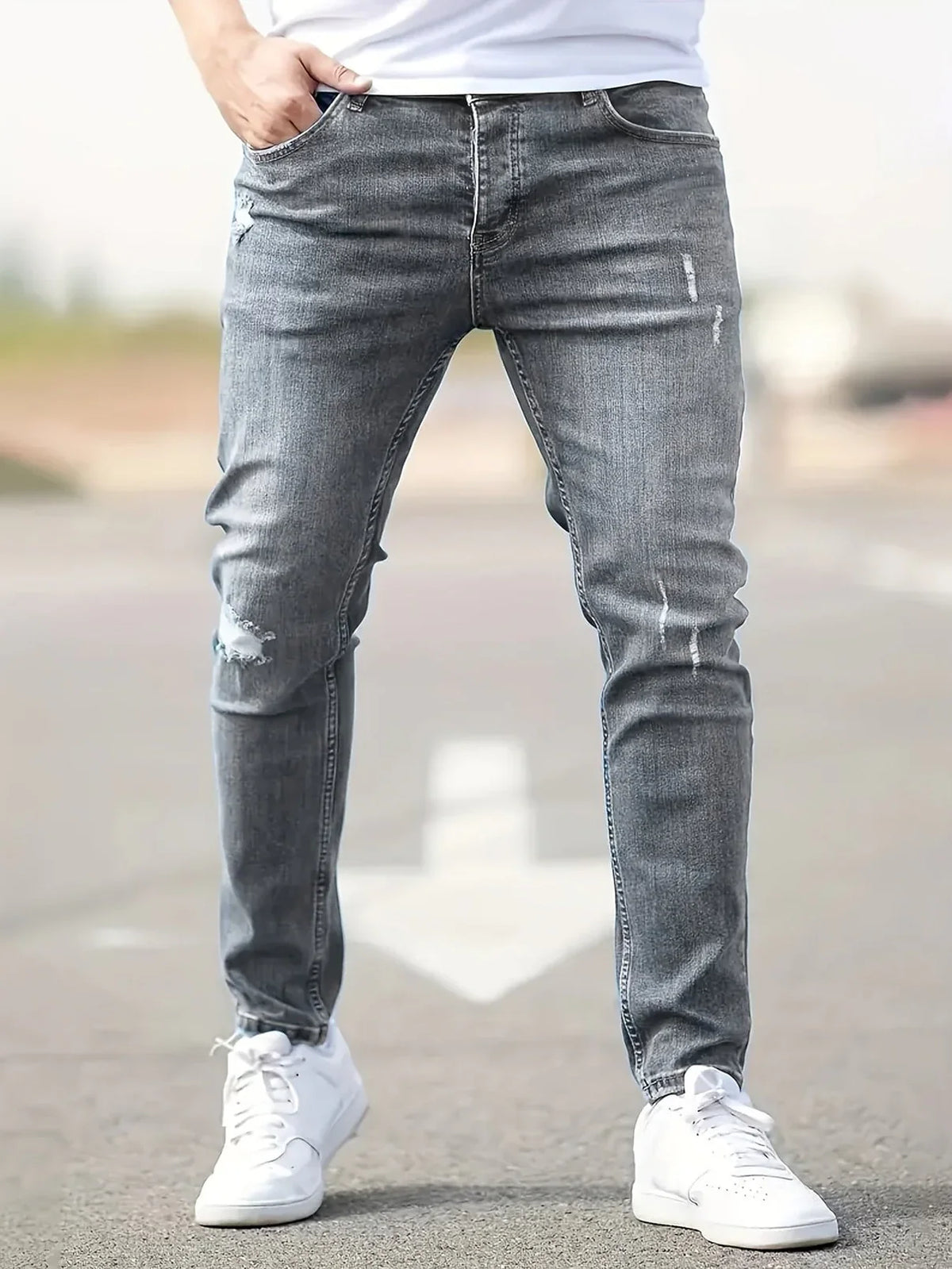 Sven - Heren Slim Fit Jeans met Tapse Pijpen en Comfortabele Stretch