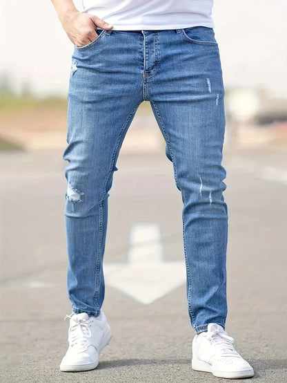 Sven - Heren Slim Fit Jeans met Tapse Pijpen en Comfortabele Stretch