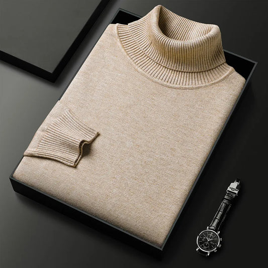 Sven - Heren Coltrui Cashmere Stijl met Geribde Col
