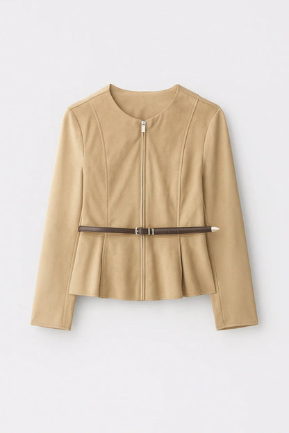 Taillejack Dames | Elegant Jasje met Riem | Verfijnde Pasvorm