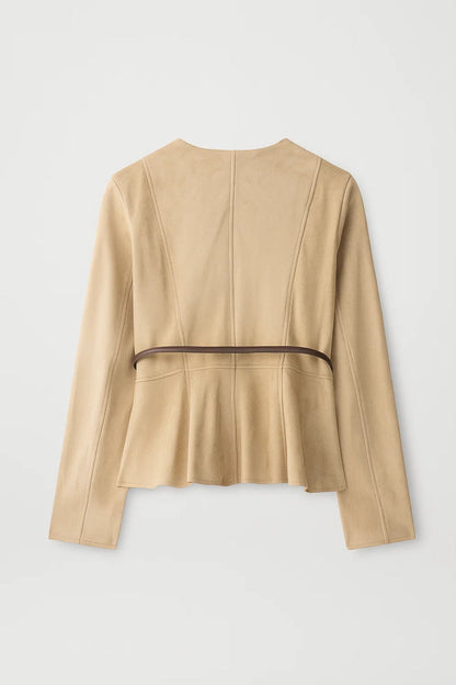 Taillejack Dames | Elegant Jasje met Riem | Verfijnde Pasvorm
