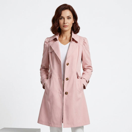 Tess - Dames Trenchcoat Lichtgewicht voor de Herfst met Knoopsluiting