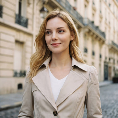 Tess - Dames Trenchcoat Lichtgewicht voor de Herfst met Knoopsluiting