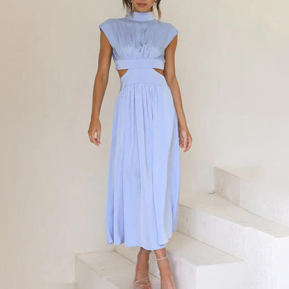 Tess - Feestelijke Bruiloft Gastenjurk Dames met Cut-outs en Geplooide Rok