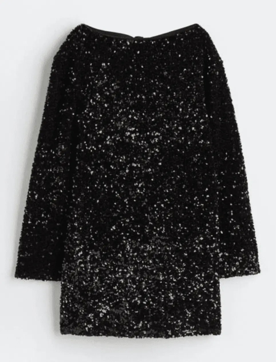 Tess - Kerstjurk dames mini oversized met glitter en ronde hals