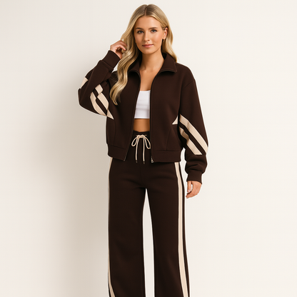 Tess - Trainingspak dames oversized en comfortabel met rits en elastiek
