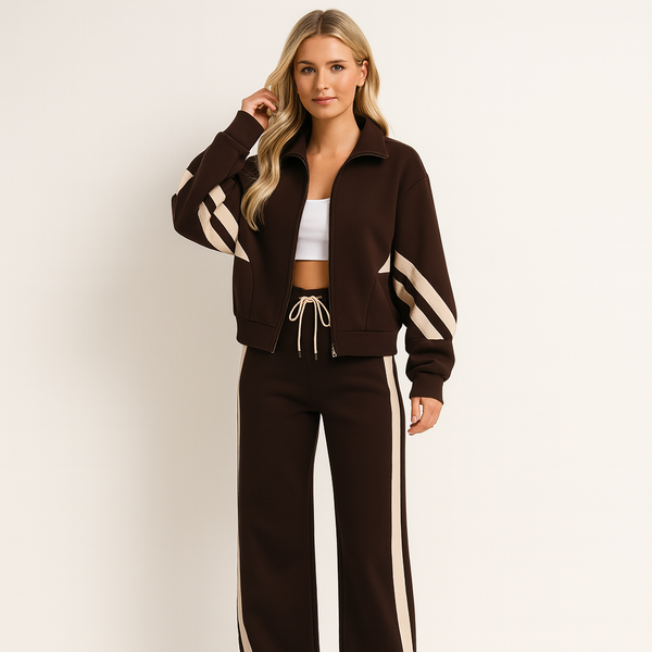 Tess - Trainingspak dames oversized en comfortabel met rits en elastiek