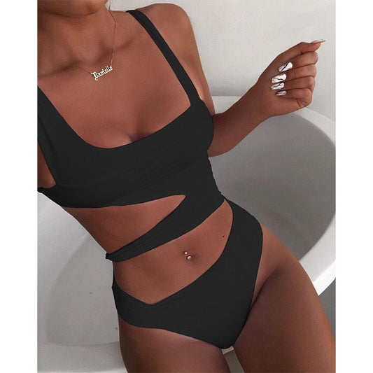 Tess - Trendy Bikini Set Dames met Cut-Out Detail en Hoge Taille