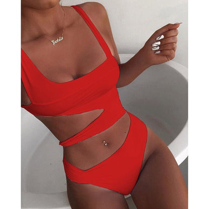 Tess - Trendy Bikini Set Dames met Cut-Out Detail en Hoge Taille