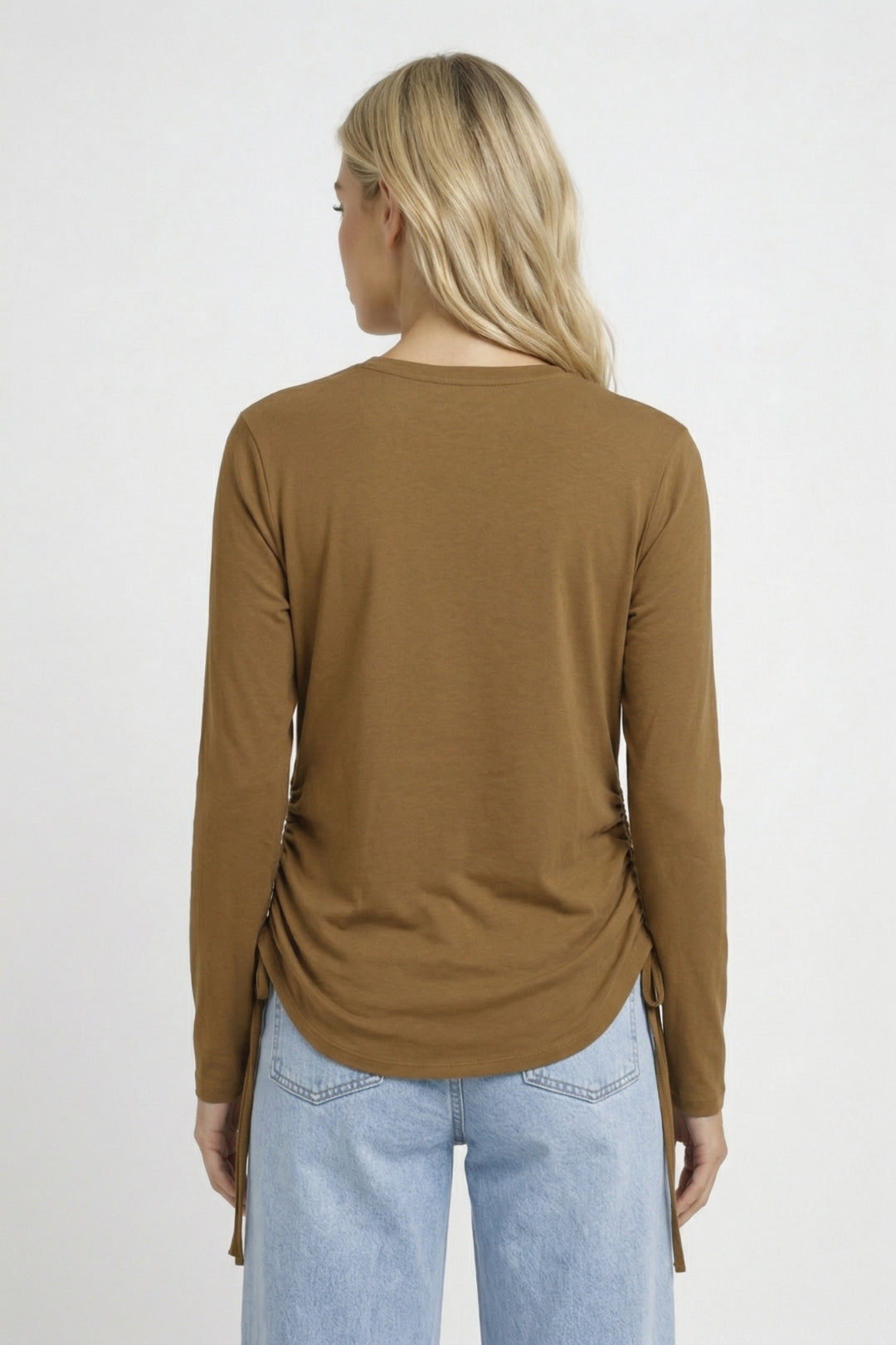 Top Dames - Longsleeve met Verstelbare Zijkoord | Casual