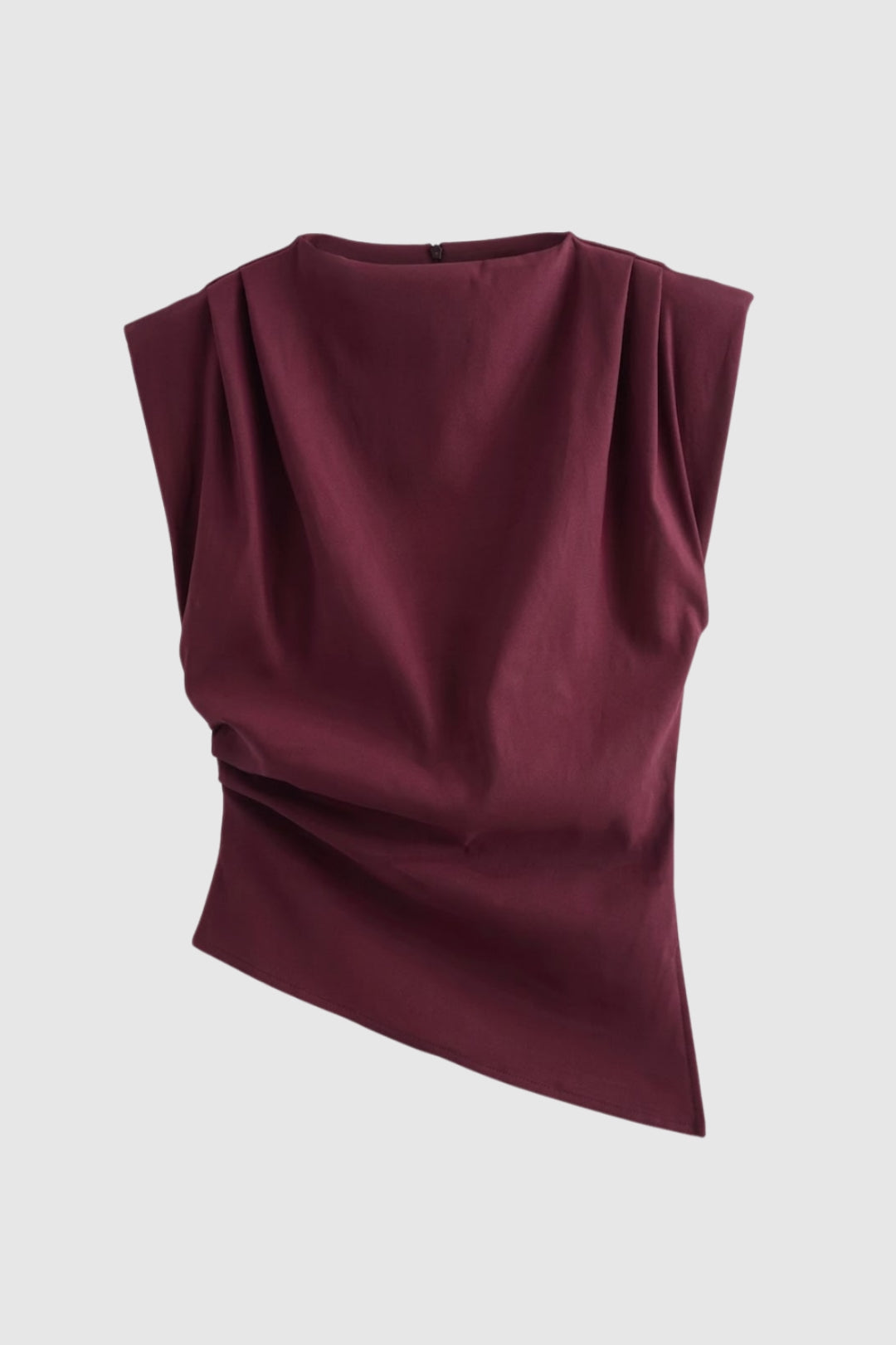 Top Dames - Mouwloos Getailleerd met Draperie | Elegant