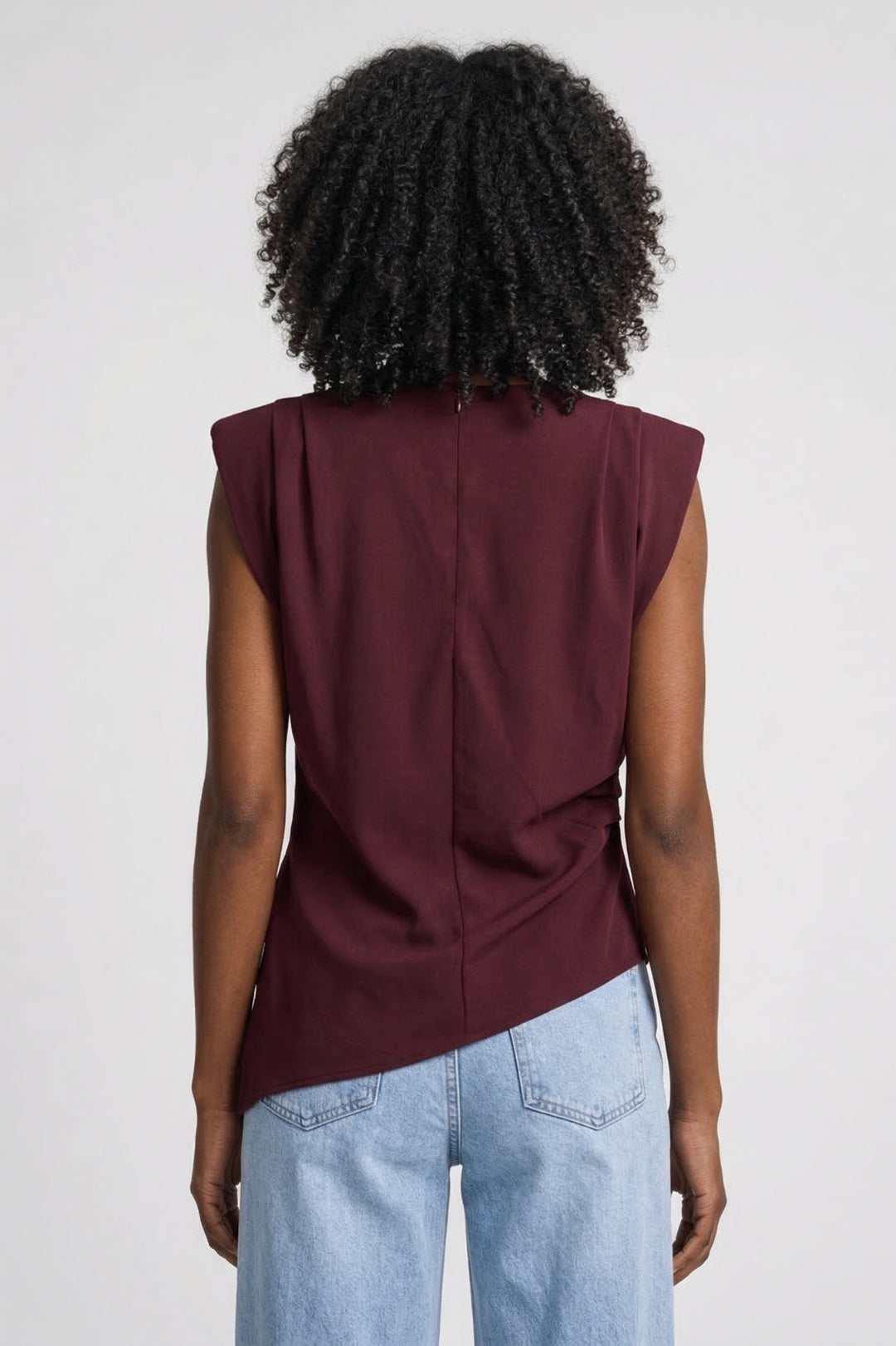 Top Dames - Mouwloos Getailleerd met Draperie | Elegant