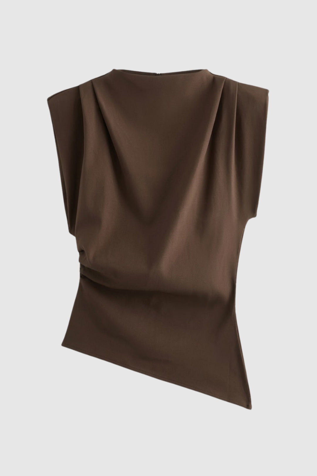 Top Dames - Mouwloos Getailleerd met Draperie | Elegant