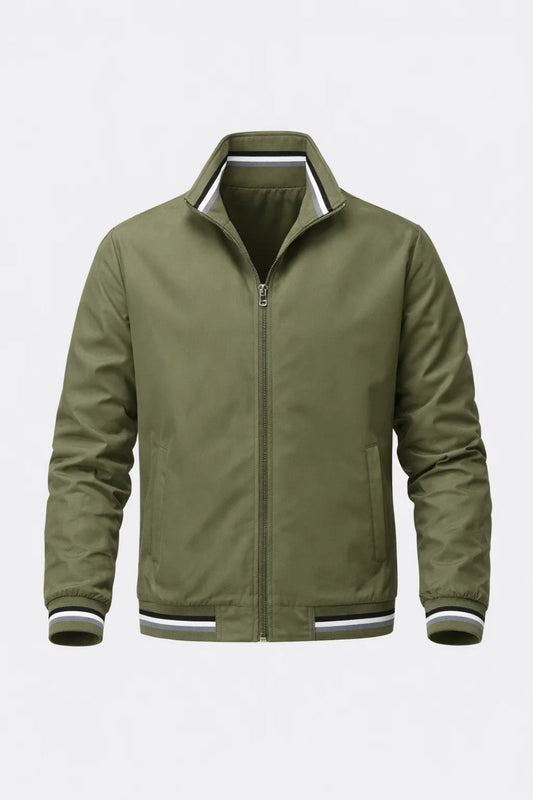 Bomberjack Heren - Slim Fit Jack met Contrasterende Bies en Rits | Casual