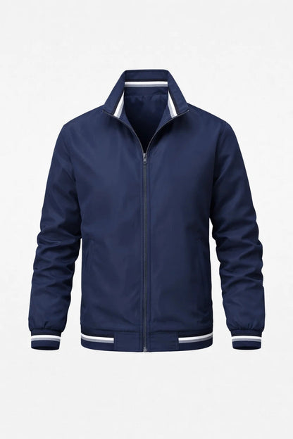 Bomberjack Heren - Slim Fit Jack met Contrasterende Bies en Rits | Casual