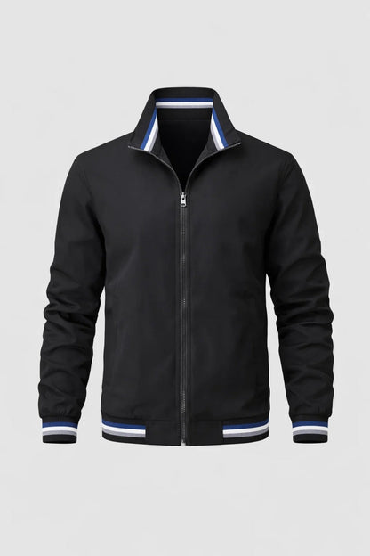 Bomberjack Heren - Slim Fit Jack met Contrasterende Bies en Rits | Casual