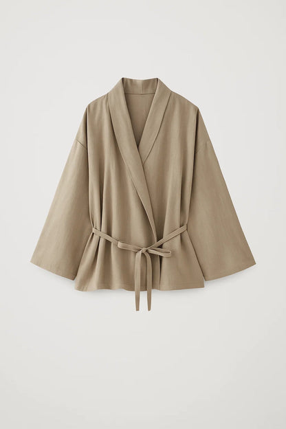 Tweedelige Dames Set | Kimono Blazer met Wijde Broek | Elegante Pasvorm