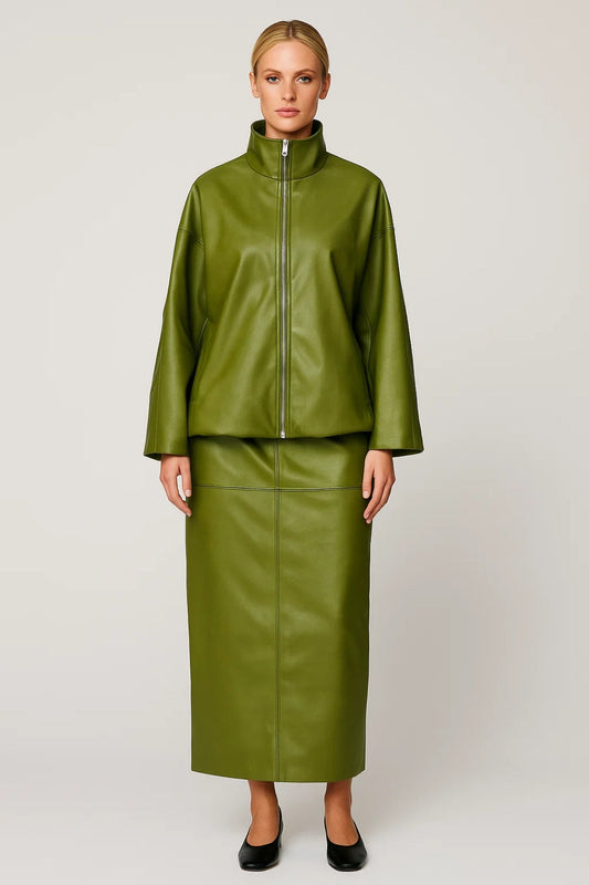 Tweedelige Damesset | Recht Model met Ritsdetail | Minimalistische Elegantielijn