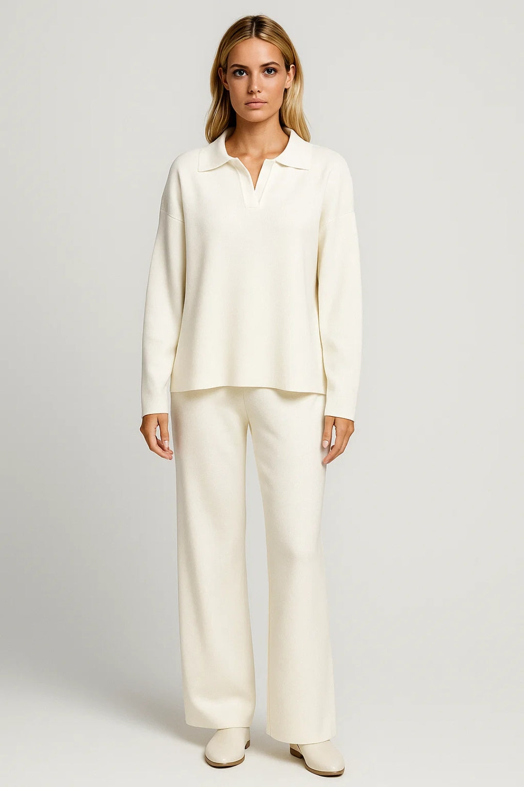 Tweedelige Set | Losvallende Top en Rechte Broek | Minimalistisch Comfort