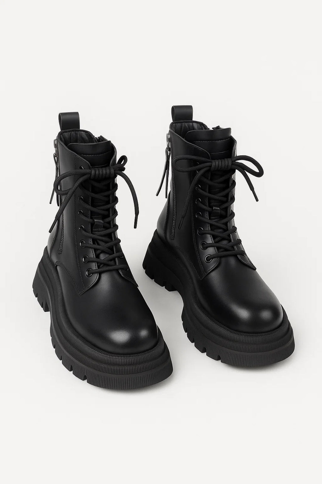 Veterlaars met Plateauzool | Dames Enkelmodel | Stoer en Comfortabel