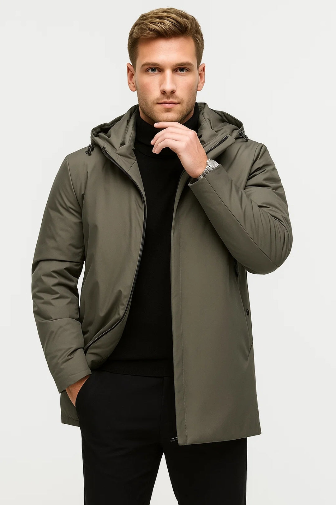 Parka Heren | Minimalistisch | Met Capuchon | Winter | Comfortabele pasvorm | Ideaal voor koude dagen