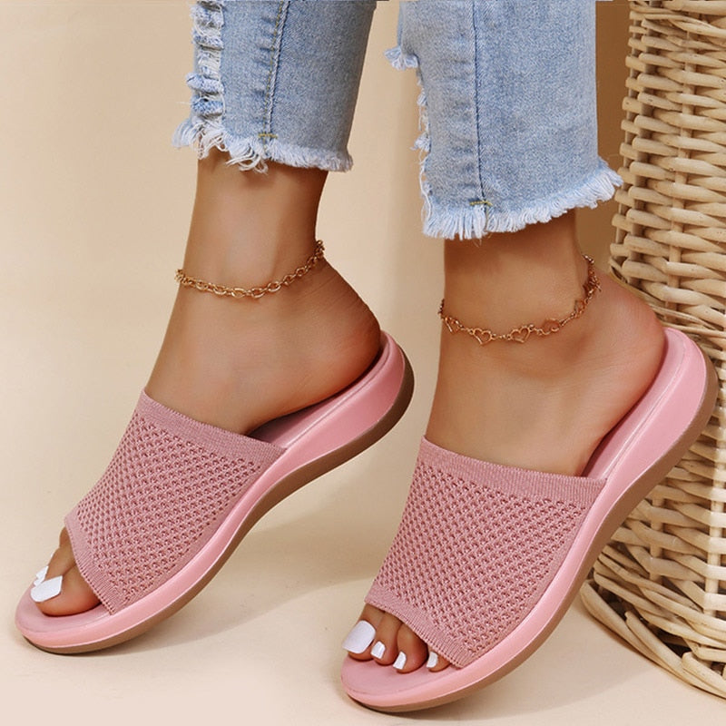 Wendy - Stijlvolle Orthopedische Sandalen Dames met Open Neus en Sleehak