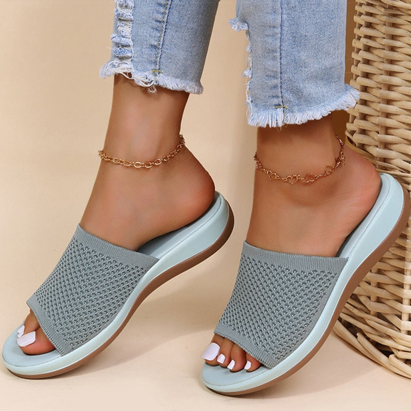 Wendy - Stijlvolle Orthopedische Sandalen Dames met Open Neus en Sleehak