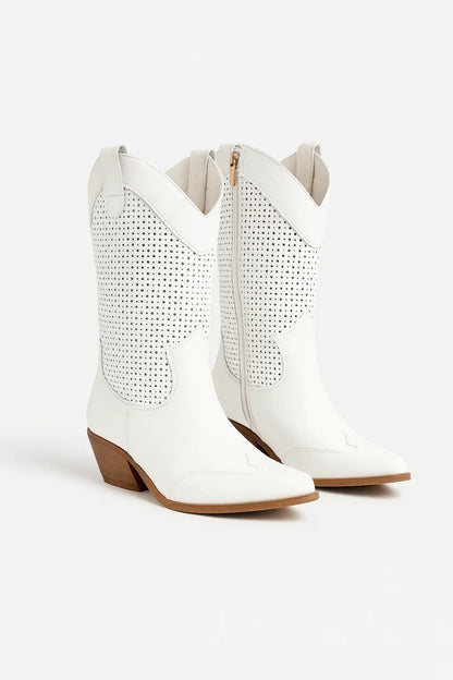 Westernlaarzen Dames | Perforatiepatroon | Stoer | All-Season | Comfortabele pasvorm | Geschikt voor dagelijks gebruik