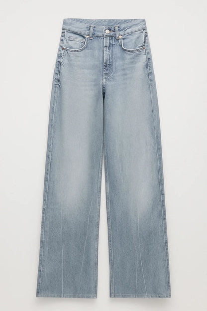 Wide Leg Jeans Dames | Hoge Taille | Comfort en Tijdloze Stijl