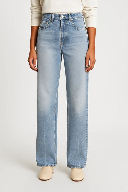 Wide Leg Jeans Dames | Hoge Taille | Comfort en Tijdloze Stijl