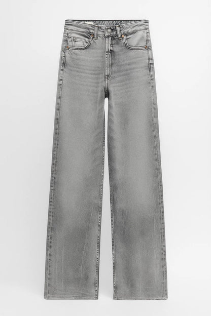 Wide Leg Jeans Dames | Hoge Taille | Comfort en Tijdloze Stijl