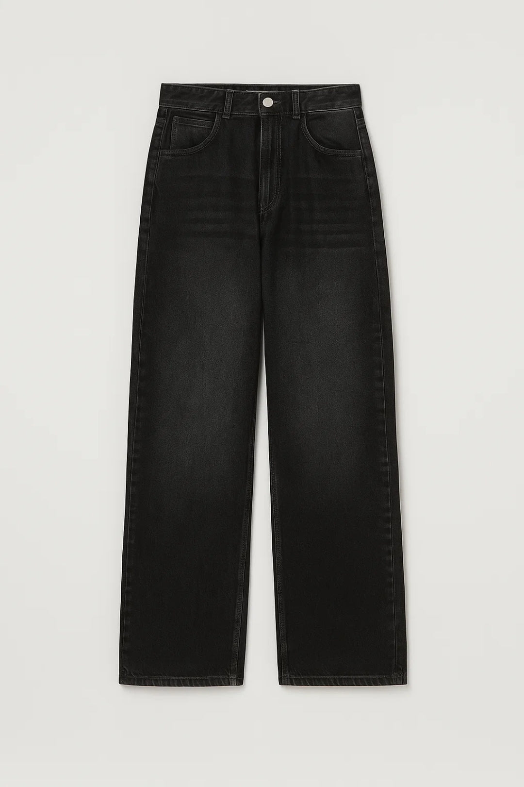 Wide Leg Jeans | Hoge Taille en Losse Pijpen Comfortabele Pasvorm