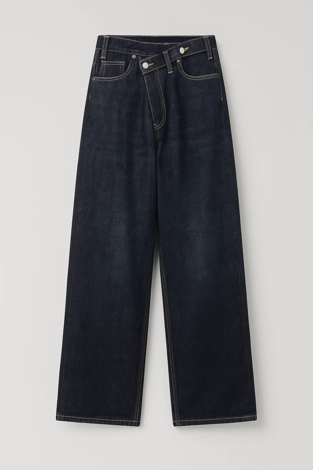 Wijde Damesbroek | Hoge Taille met Asymmetrische Sluiting | Modern en Comfortabel