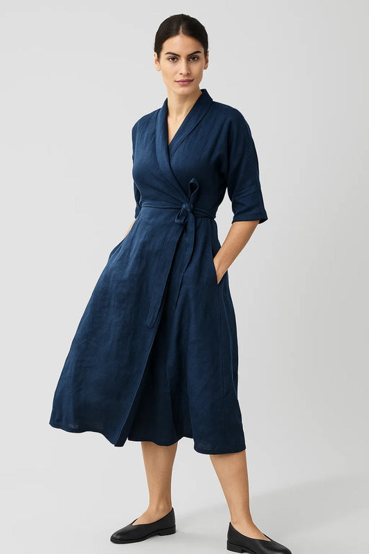 Wikkeljurk | Halflange Pasvorm met Ceintuur | Elegante Daglook