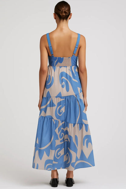 Zomerse Jurk | Mouwloos Maxi Model met Print | Comfortabel en Luchtig