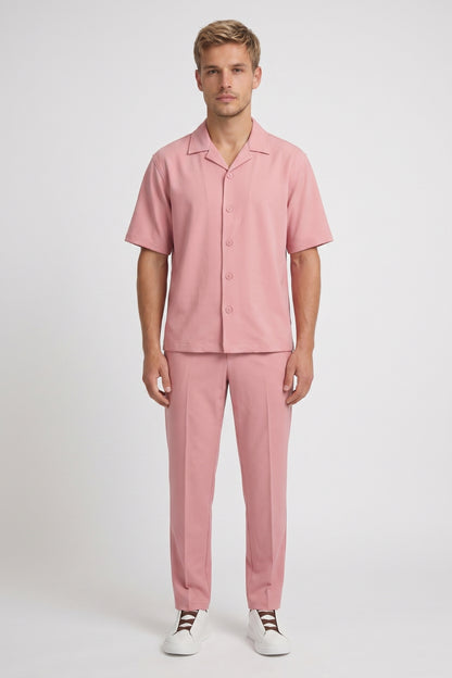 Zomerset Heren - Overhemd Korte Mouw met Lange Broek | Casual