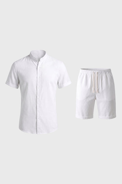 Zomerset Heren - Overhemd Korte Mouw met Shorts | Luchtig