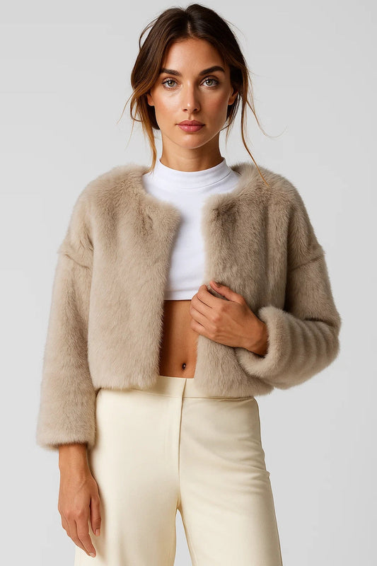 Korte Imitatiebontjas | Luxe Look | Zwart of Beige