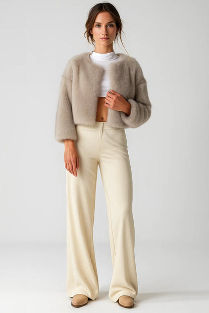 Korte Imitatiebontjas | Luxe Look | Zwart of Beige