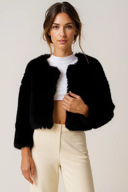 Korte Imitatiebontjas | Luxe Look | Zwart of Beige