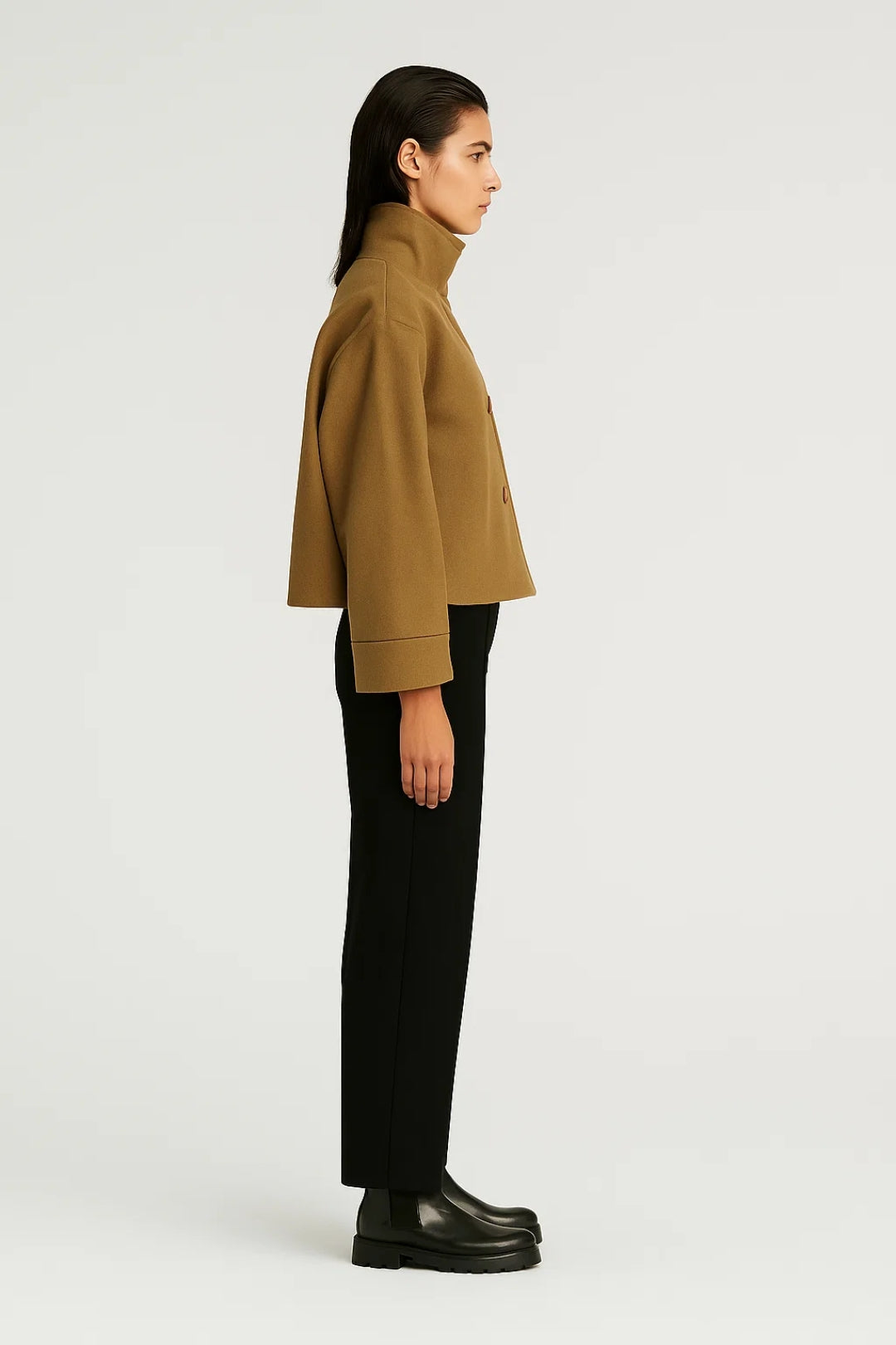 Cropped Jassen Collectie | Damesjas met Hoge Kraag en Knoopsluiting | Lichtgewicht en Ademend