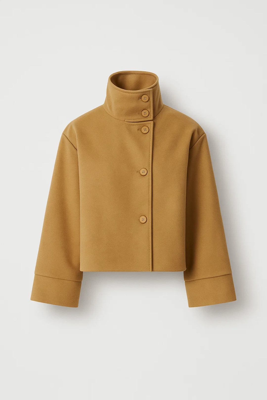 Cropped Jassen Collectie | Damesjas met Hoge Kraag en Knoopsluiting | Lichtgewicht en Ademend