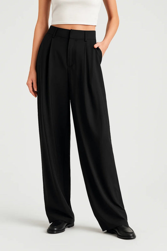 Pantalon met Wijde Pijpen | Hoge Taille | Tijdloos & Elegant