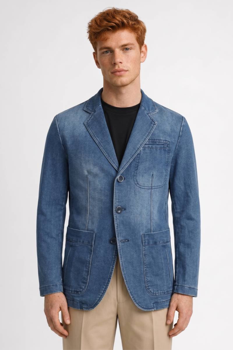 Blazer Heren - Casual | Knoopsluiting — Lichtblauw