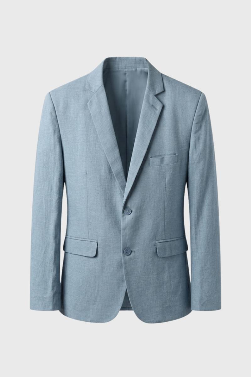 Blazer Heren - Getailleerd | Zakelijke Knoopsluiting — Lichtblauw