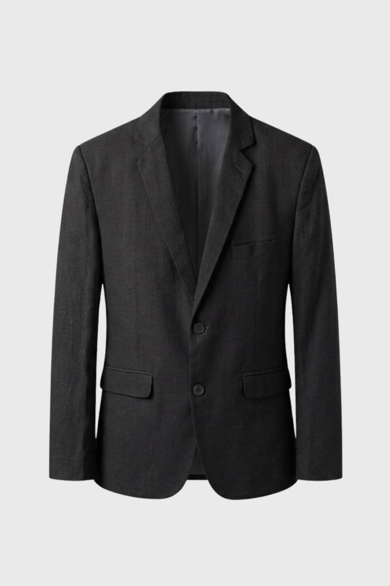 Blazer Heren - Getailleerd | Zakelijke Knoopsluiting — Donkergrijs