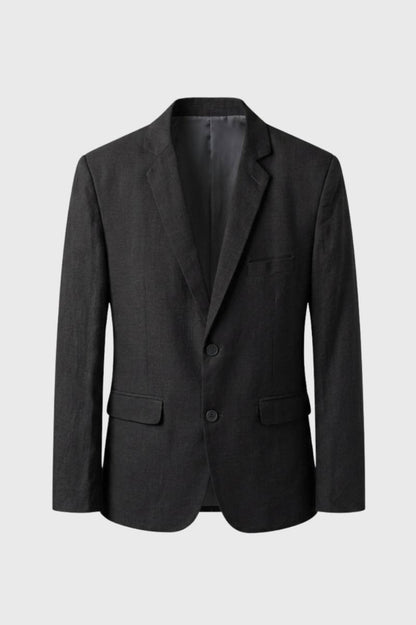 Blazer Heren - Getailleerd | Zakelijke Knoopsluiting — Donkergrijs